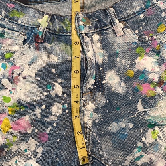 Painted Abercrombie & Fitch jean shorts 29 Magnolia Shack - Picture 7 of 12